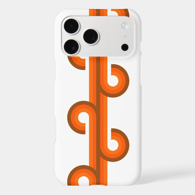 Hip Abstract Wave Curls Fusion Fine Art Pattern Iphone Case (Back)