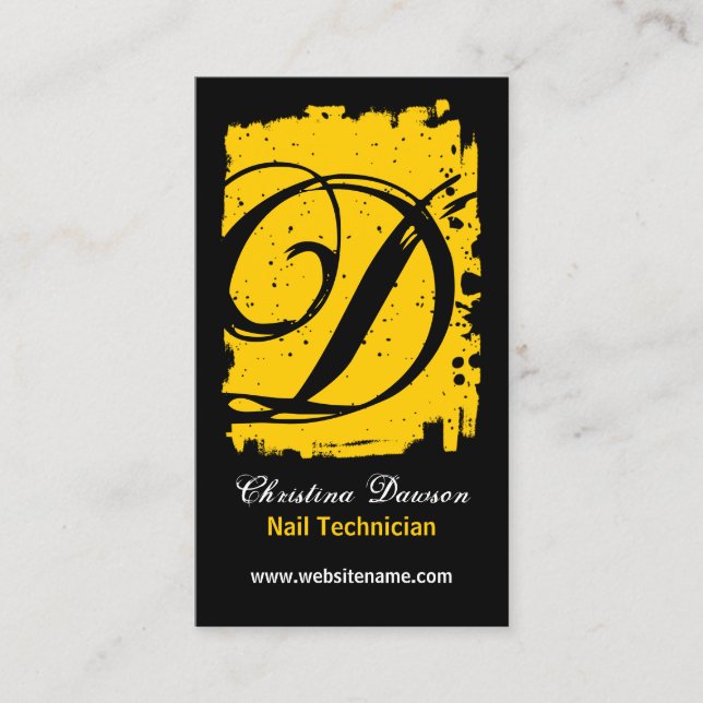 Hip and Bold Monogram Business Card (Front)