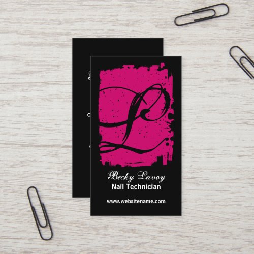 Hip and Bold Monogram Business Cards