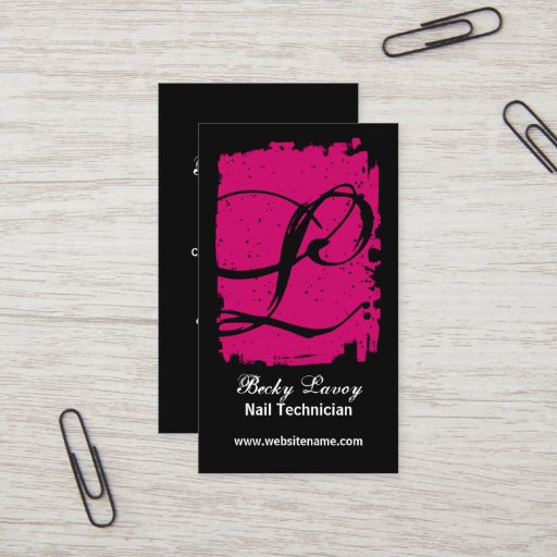 Customizable Hip and Bold Monogram Business Cards