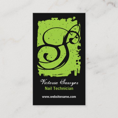 Hip and Bold Monogram Business Cards
