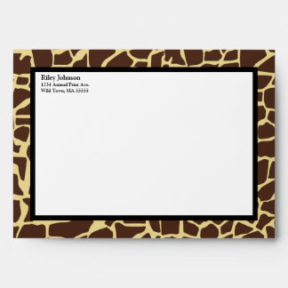 Hip and Chic Animal Print Envelope
