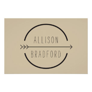 Hip and Rustic Arrow Tan Logo Download Poster