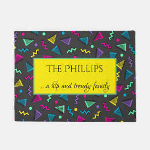 Hip and Trendy 80s Style Retro Welcome Doormat
