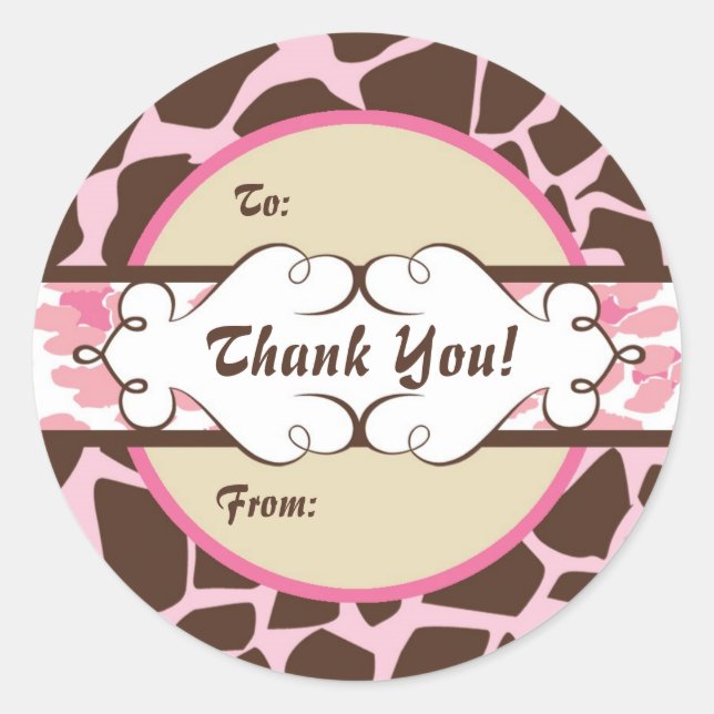 Hip Animal Print Gift Label (Front)