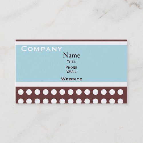 Hip Blue and Brown Retro Business Card