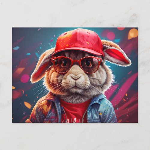Hip Bunny   Postcard