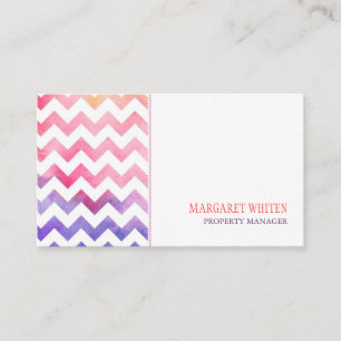 Hip Chevron Modern Minimal Business Card