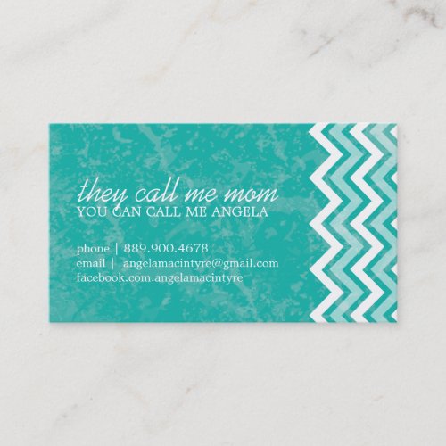 Hip Chevron Mommy Cards Business Card