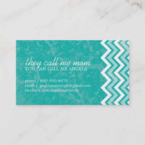 Customizable Hip Chevron Mommy Cards Business Card