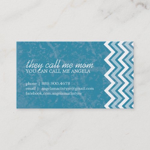Hip Chevron Mommy Cards Business Card Template