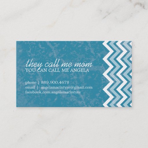 Customizable Hip Chevron Mommy Cards Business Card Template