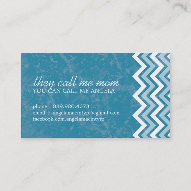 Hip Chevron Mommy Cards (Front)