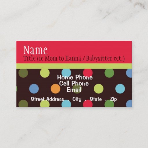 Customizable Hip Chick Business Card