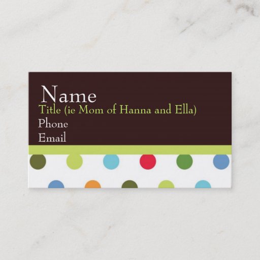 Customizable Hip Chick Mommy Card Business Card Templates