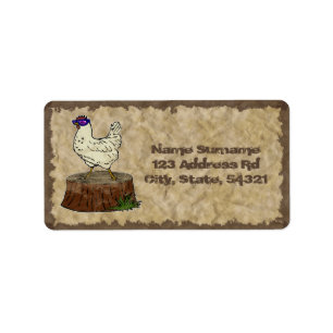 Hip Chicken, address label