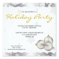 Hip Christmas Holiday Party Snowflake Invitations