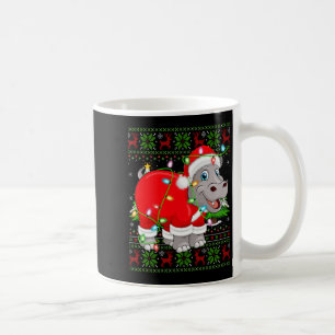 Hip Christmas Lights Santa Hiptamus Ugly Xmas Swea Coffee Mug