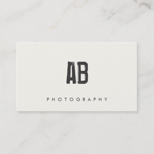Customizable Hip Cool and Edgy, Simple Black and White Monogram Business Card Templates