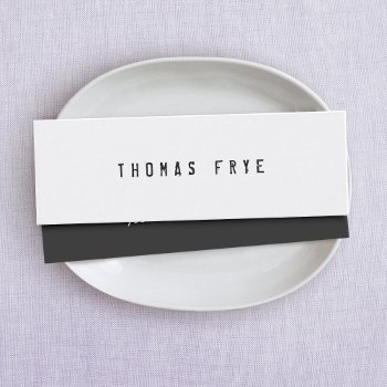 Hip Cool And Edgy  Simple White Minimalist Mini Business Card by sm_business_cards at Zazzle