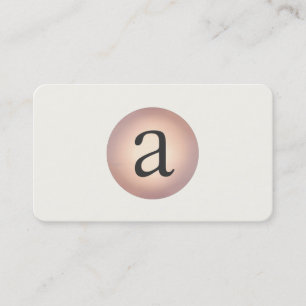 Hip Cool and Modern, Simple Copper Circle Monogram Business Card