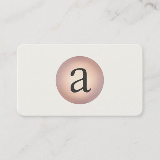 Customizable Hip Cool and Modern, Simple Copper Circle Monogram Business Cards