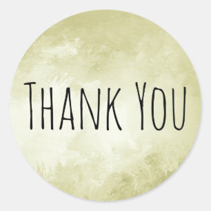 Hip, Cool Trendy Custom Thank You Stickers Gold