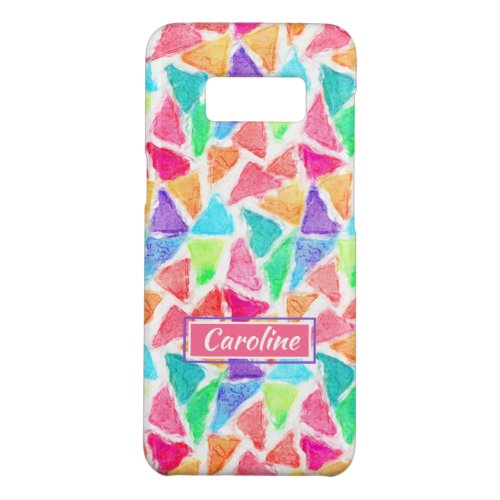 Hip Custom Triangles Polygon Mosaic Watercolor Art Case_Mate Samsung Galaxy S8 Case