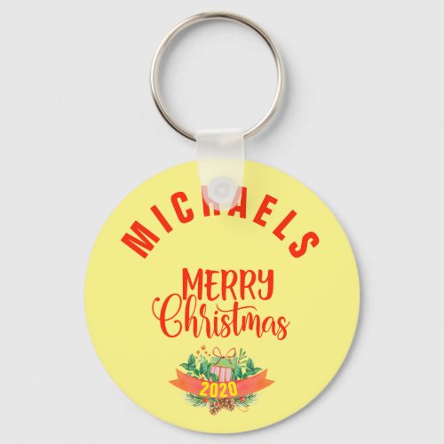 Hip Customizable Family Christmas Stocking Stuffer Keychain