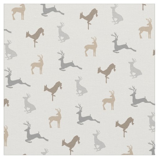 Hip Deer Pattern in Neutral Browns Fabric