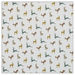 Hip Deer Pattern in Rustic Fall Colors Fabric