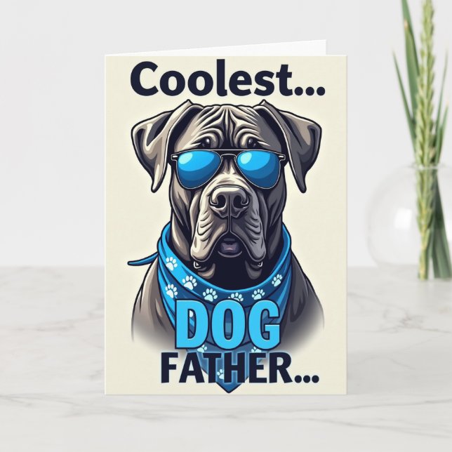 Hip Dog Fathers Day Greeting Card (Front)