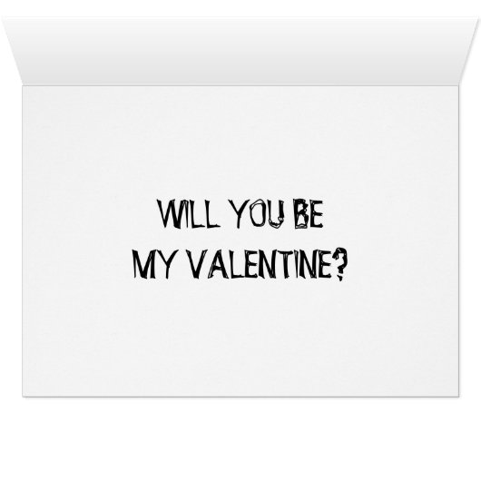 HIP DOG SAYS "HEY HONEY WILL YOU BE MY VALENTINE?" (Inside Horizontal (Bottom))