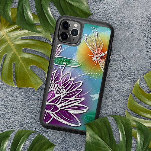 Hip Dragonfly Pretty Modern Summer Floral Art iPhone 13 Case