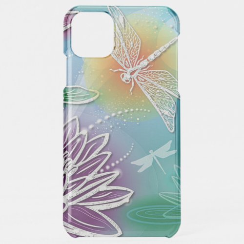 Hip Dragonfly Pretty Modern Summer Floral Art iPhone 11 Pro Max Case
