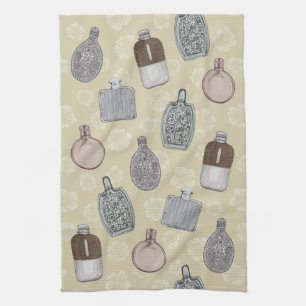 Hip Flask Prohibition Era Kitchen Towel