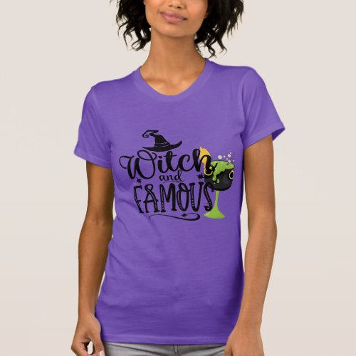 hip funny rich and famous play on witch halloween T_Shirt