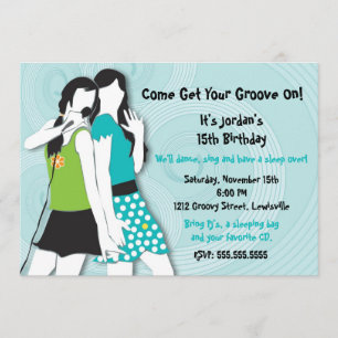 Hip Girls Singing Invitation