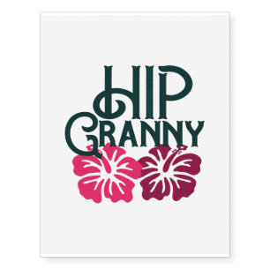 Hip Granny Temporary Tattoos