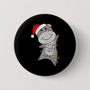 Hip Happy Christmas Fairy Lights Sweet Animals Hip Button