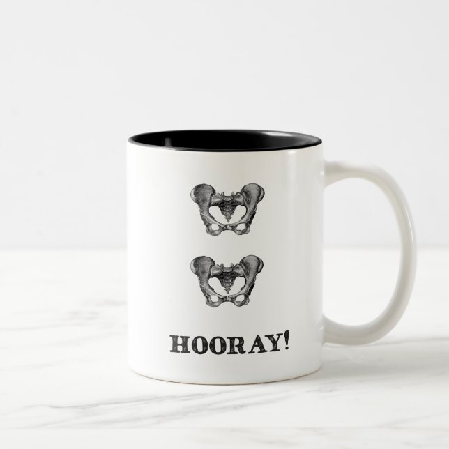 Hip Hip Hooray Anatomy Message Mug (Right)