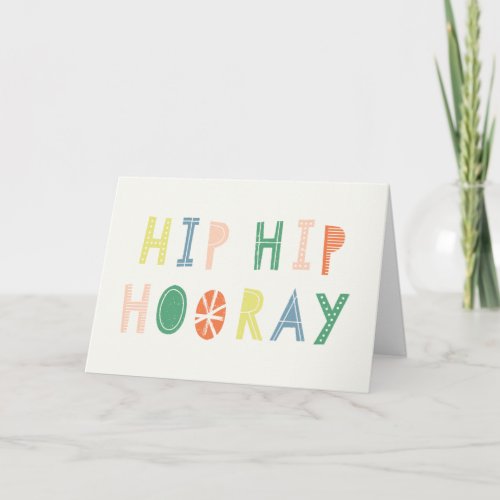 Hip Hip Hooray Birthday Card _ Cobalt