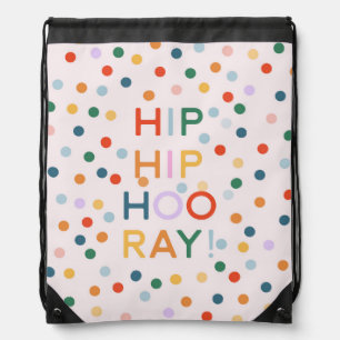 Hip Hip Hooray Birthday Party Congrats Drawstring Bag