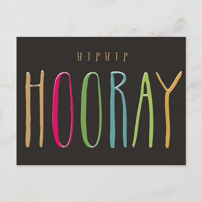 Hip Hip Hooray Postcard (Front)