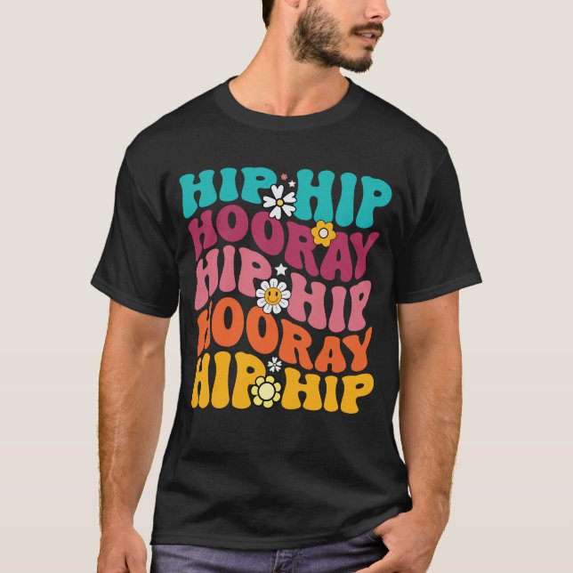 Hip Hip Hooray Replacement Recovery Hip Surgery T-Shirt (Front)