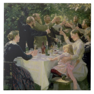 Hip Hip Hurrah! Artists' Party at Skagen, 1888 Ceramic Tile