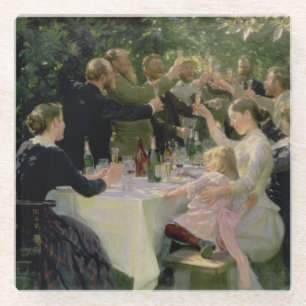 Hip Hip Hurrah! Artists' Party at Skagen, 1888 Glass Coaster