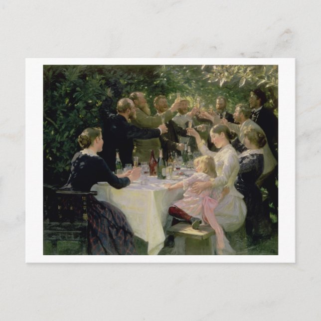 Hip Hip Hurrah! Artists' Party at Skagen, 1888 Invitation Postcard (Front)