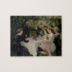 Hip Hip Hurrah! Artists' Party at Skagen, 1888 Jigsaw Puzzle