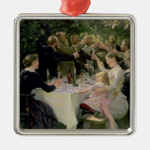 Hip Hip Hurrah! Artists' Party at Skagen, 1888 Metal Ornament